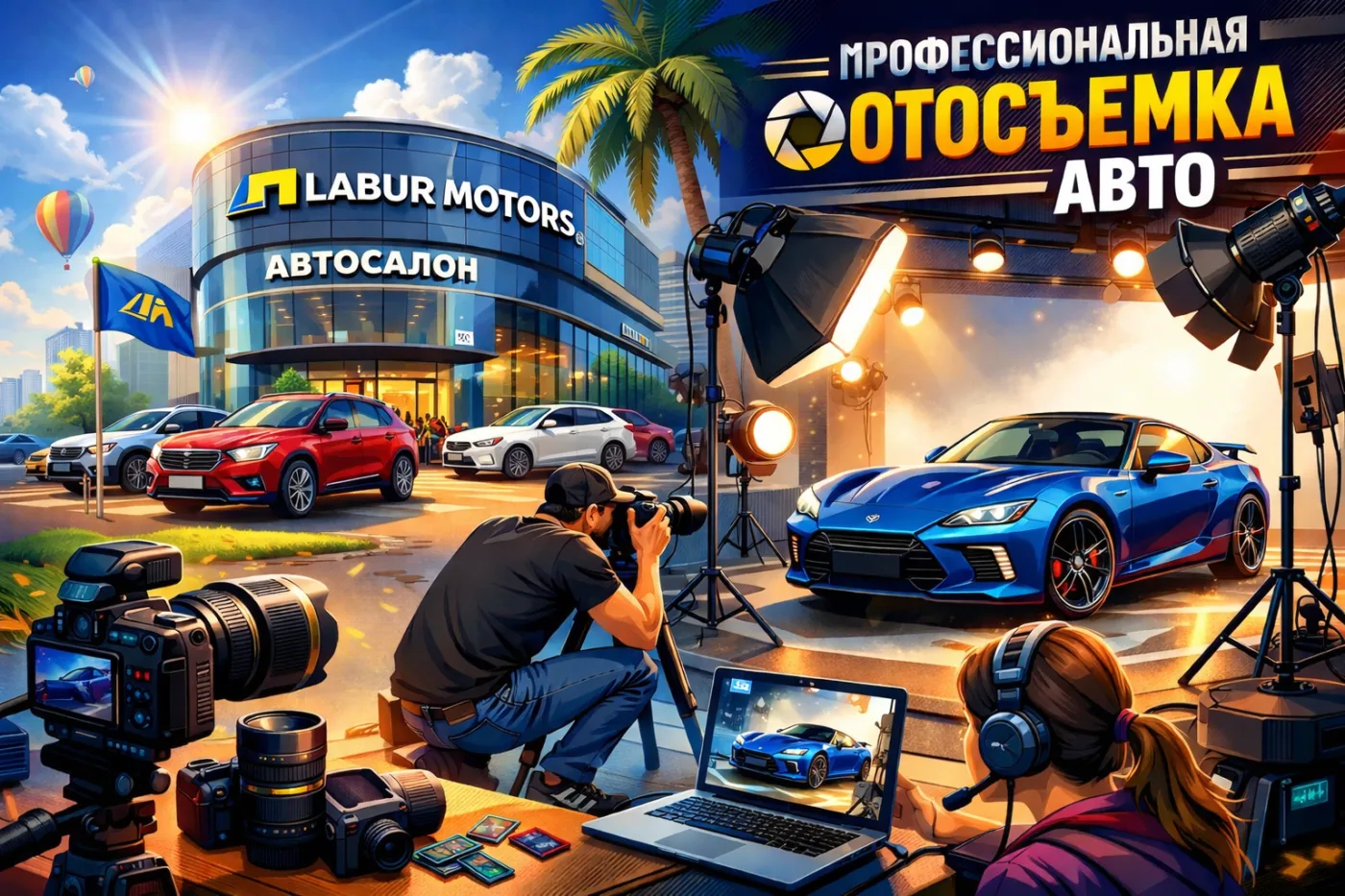 Презентация профессиональной фотосъёмки автомобилей